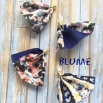 再販2【数量限定品】fabric tassel "BLUE"mosaic flowers