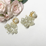 モシャ パール ２wayピアス【ホワイト】