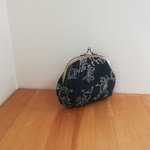 お買得☆親子がま口☆鳥獣戯画☆和柄☆濃紺