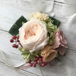 オールドローズのコサージュ(少し大きめ)