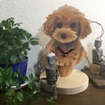 プードルの置時計
