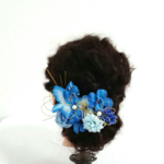 全国送料無料　当日発送★髪飾り　夏浴衣 高級造花  結婚式 成人式　卒業式  