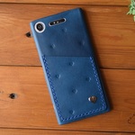 イタリアンレザーブッテーロ XPERIA XZ1 1枚革スマホカバー カードケース・ハート付 