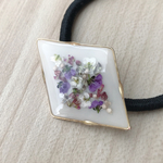 antique 小花のヘアゴム off white