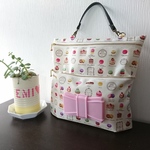 【naka1011様専用❤】おしりふき&おむつポーチ♡一体型☆大☆（黒白ストライプ&無地黒）