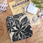 Hawaii生地ふわふわポーチ★ティアレBlack