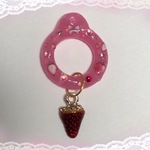 ネオブライス　プルリング　大　ピンクホロ　ストロベリー