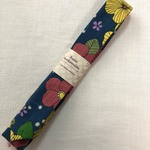 帯に短し、襷（たすき）にちょうど良し。レトロフラワー　ブルー