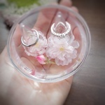 八重桜浮かぶリングピロー・スタンド