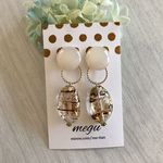 模様入りクリアパーツ✱カボションピアス