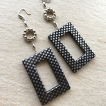 rectangle hoop   ～black×silver～