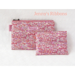 リバティ ポーチ&ティッシュケースセット【Jenny's Ribbons②】    