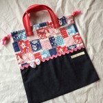 【ｍ様オーダー品】入園入学巾着持ち手つき☆アリス
