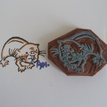消しゴムはんこ☆ハダカデバネズミ♪