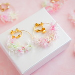 ＊春の訪れ＊　　毛糸　フープ イヤリング or　ピアス