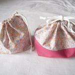 【再】お弁当袋＆コップ袋SET<小花>_#159-160_<obento&cup bag_small flower>