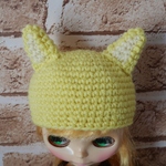 rb-019-09★ねこみみニット帽子（黄色）ブライス アウトフィット Blythe