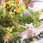 ホワイトデーブーケ白ネコのフィギュア♪