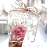 《名入れ☆メッセージ刻印》message ROSE “Jolie”　ビジューが輝く小さなシンデレラのガラスの靴　