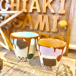 キャラメルソースがけリメ鉢  