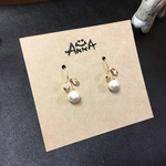 シンプルコットンパールピアス