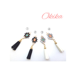 Okika  オルテガ ビーズ タッセル ピアス