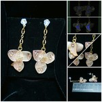 1組のみ/ほんのり夜光/樹脂ﾋﾟｱｽ(棒状)　ｳﾞｨﾝﾃｰｼﾞﾛｰｽﾞ・揺れるｱｼﾞｻｲと天使のﾊﾈ・ｸﾞﾗﾃﾞｰｼｮﾝ　