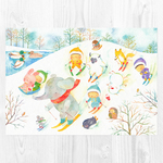 A4 ぼくが一番さ／雪山 アートプリント（複製画）FA4-0361