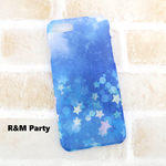 満天の星空柄スマホケース★アイスブルーiPhoneSE/iPhone6/iPhone7/iPhone8/iPhoneX/iPhone6Plus/iPhone7Plus/iPhone8Plus