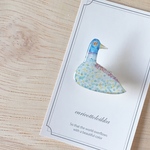 水玉模様の水鳥／Brooch