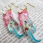金魚達のお花見  桜猫  ピアス/イヤリング