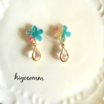 桜和風ドロップピアス/ノンホールピアス