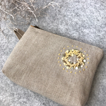 16×12刺繍ポーチ ミモザリース