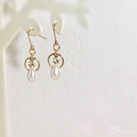 ❁.*･ﾟminiシリーズ❁.*･ﾟしずくのチェコパールとクリスタルのピアス❤︎イヤリング✧*