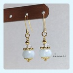 SALE♥天然石アクアマリンのプチピアス／イヤリング