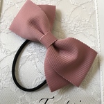 くすみピンク❤︎リボンゴム
