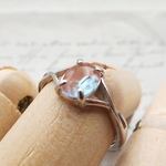 ・:*:・silver925・:*:・　８×６ミリ　サフィレット　リング
