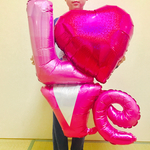 風船 バルーン Love 80センチ　ピンク　前撮り