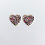 【再販】74 花とハート イヤリング ピアス