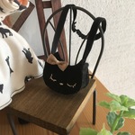 【受注生産】メルちゃんサイズ♡ 黒猫ショルダーバッグ