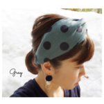 【オトナ】ガーゼドットヘアバンド