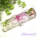 再…販＊押し花印鑑ケース＊可愛い小花たち(ピンク系)