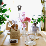 【受注制作】かぎ針あみのさわやかな ケメックスカバー コーヒーコージー  3カップ用カバー