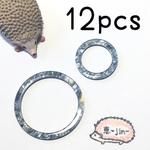 （12個）2サイズサークルアクリルフレーム（ブラック）