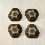 VINTAGE OCTAGON DARK KHAKI MATTE WASH CABOCHON