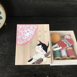 手のひらの裁縫箱「桜と子猫」送料無料