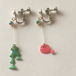 おさかなと水草✩ピアス/イヤリング