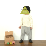 フレンチコーデュロイのサルエルパンツ ストーン