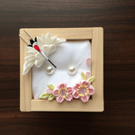 つまみ細工 和なリングピロー　桜　✿升✿