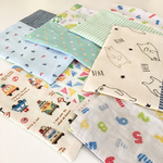 〔名入れ可〕切り替えガーゼハンカチ☆3枚セット☆男のコ